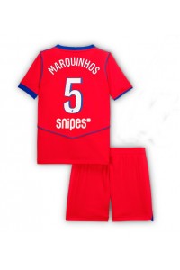 Paris Saint-Germain Marquinhos #5 Jalkapallovaatteet Lasten Kolmas peliasu 2025-26 Lyhythihainen (+ Lyhyet housut)